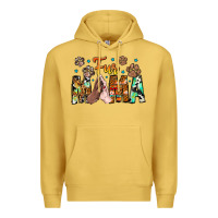 Antique Gold fur mama Premium Hoodie - CowhideDigitalArt