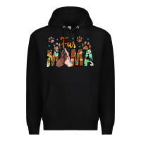 Black fur mama Premium Hoodie - CowhideDigitalArt
