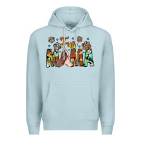 Blue Mist fur mama Premium Hoodie - CowhideDigitalArt