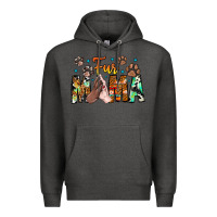 Charcoal Heather fur mama Premium Hoodie - CowhideDigitalArt