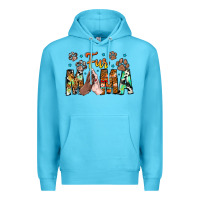 Ocean Blue fur mama Premium Hoodie - CowhideDigitalArt