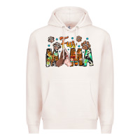 Pale Pink fur mama Premium Hoodie - CowhideDigitalArt