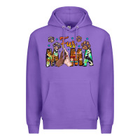 Purple fur mama Premium Hoodie - CowhideDigitalArt