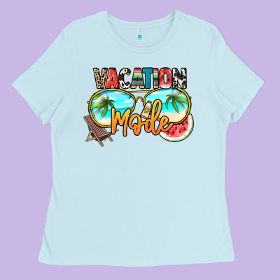 Vacation Mode Ladies Tee Designed By Nancycooperartshop