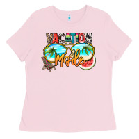 Bubblegum Pink vacation mode Ladies Tee - NancyCooperArtShop