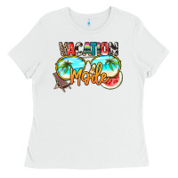 White vacation mode Ladies Tee - NancyCooperArtShop