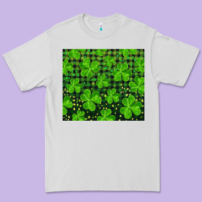 Saint Patricks Day Shamrock And Plaid Premium Tee Designed By Ranaportraitstore