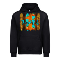 Black thankful brushstrokes Urban Hoodie - AdoDesignShop