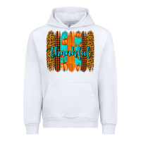 White thankful brushstrokes Urban Hoodie - AdoDesignShop