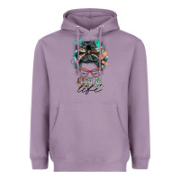 Lavender nurse cna life messy bun Heavyweight Hoodie - BarkalooDesign