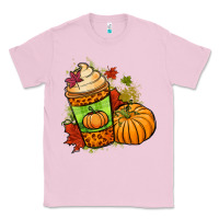 Bubblegum Pink Fall pumpkin coffee Classic Tee - NancyCooperArtShop