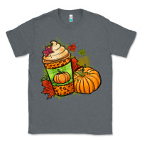 Charcoal Heather Fall pumpkin coffee Classic Tee - NancyCooperArtShop