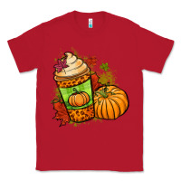 Red Fall pumpkin coffee Classic Tee - NancyCooperArtShop