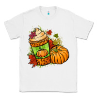 White Fall pumpkin coffee Classic Tee - NancyCooperArtShop