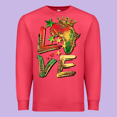Juneteenth Love Premium Sweatshirt Designed By Barkaloodesign