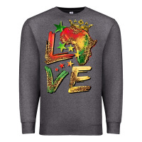Charcoal Heather juneteenth love Premium Sweatshirt - BarkalooDesign