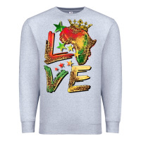 Heather Grey juneteenth love Premium Sweatshirt - BarkalooDesign