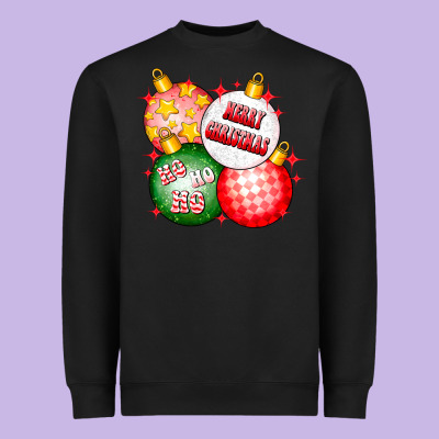 Merry Christmas Ball Heavyweight Sweatshirt Designed By Cowhidedigitalart