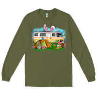 Army Green Easter Day camper Long Sleeve Tee - OliviaCreatesArt