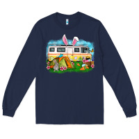 Navy Easter Day camper Long Sleeve Tee - OliviaCreatesArt