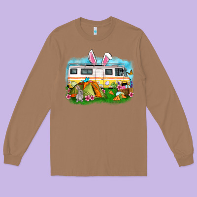 Easter Day Camper Long Sleeve Tee Designed By Oliviacreatesart