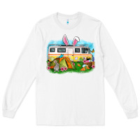 White Easter Day camper Long Sleeve Tee - OliviaCreatesArt
