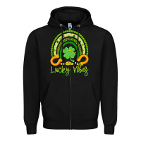 Black lucky vibes Zipper Hoodie - Artiststas