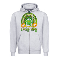 Heather Grey lucky vibes Zipper Hoodie - Artiststas