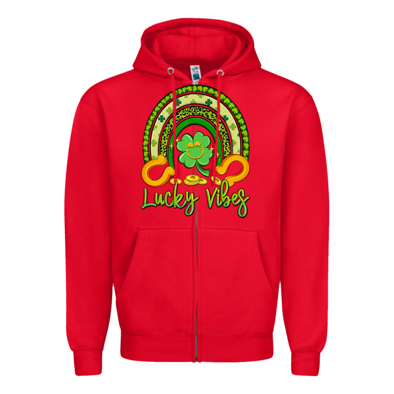 Lucky Vibes Zipper Hoodie by Artiststas | Teevron