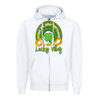 White lucky vibes Zipper Hoodie - Artiststas