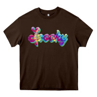 Chocolate Brown spooky Heavy Core Tee - JahusDesignShop