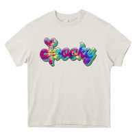 Cream spooky Heavy Core Tee - JahusDesignShop