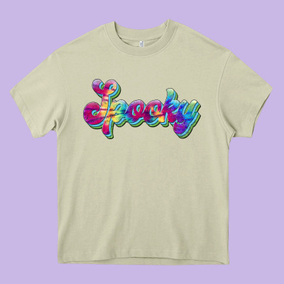 Spooky Heavy Core Tee Designed By Jahusdesignshop