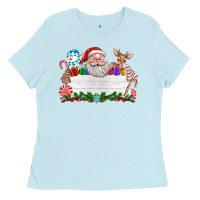 Baby Blue custom name christmas Ladies Tee - texasbilliewilder