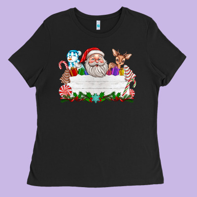 Custom Name Christmas Ladies Tee Designed By Texasbilliewilder