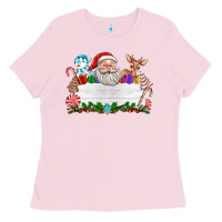 Bubblegum Pink custom name christmas Ladies Tee - texasbilliewilder