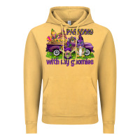 Vintage Mustard Parading with my gnomies Vintage Hoodie - HowdyJamesFarm
