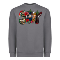 Storm joy Christmas cows Heavyweight Sweatshirt - CowhideDigitalArt