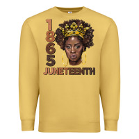 Antique Gold 1865 juneteenth black women Premium Sweatshirt - BarkalooDesign