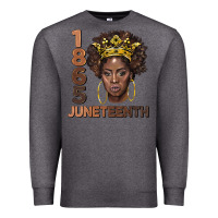Charcoal Heather 1865 juneteenth black women Premium Sweatshirt - BarkalooDesign