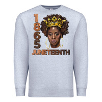 Heather Grey 1865 juneteenth black women Premium Sweatshirt - BarkalooDesign