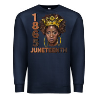 Navy 1865 juneteenth black women Premium Sweatshirt - BarkalooDesign
