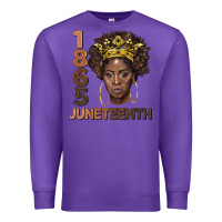Purple 1865 juneteenth black women Premium Sweatshirt - BarkalooDesign