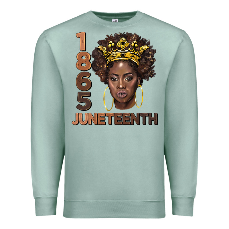 1865 Juneteenth Black Women Premium Sweatshirt by BarkalooDesign | Teevron
