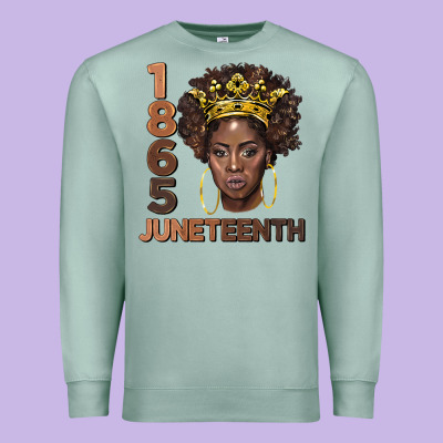 1865 Juneteenth Black Women Premium Sweatshirt Designed By Barkaloodesign