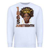 White 1865 juneteenth black women Premium Sweatshirt - BarkalooDesign