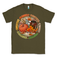 Army Green Bonfires flannels smores campfires pumpkin Classic Tee - NancyCooperArtShop