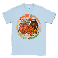 Dusty Blue Bonfires flannels smores campfires pumpkin Classic Tee - NancyCooperArtShop