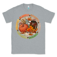 Heather Grey Bonfires flannels smores campfires pumpkin Classic Tee - NancyCooperArtShop