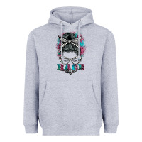 Heather Grey race life  messy bun Heavyweight Hoodie - BarkalooDesign